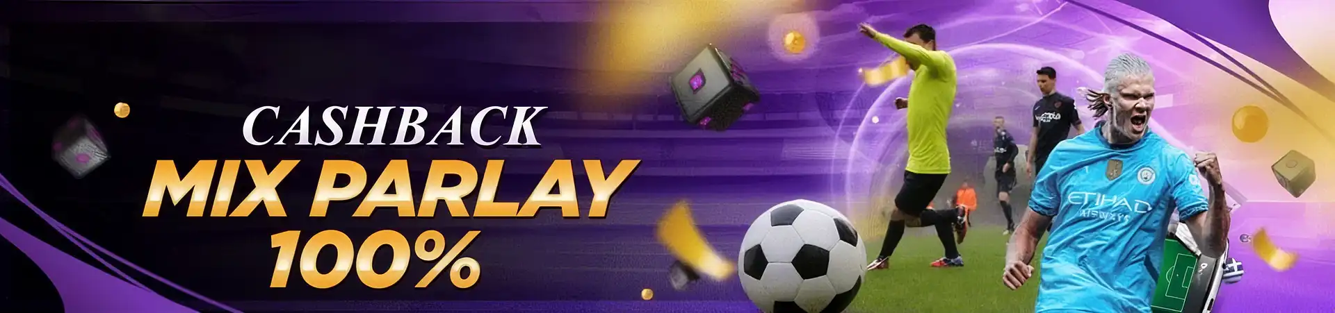 Banner Promo Flash Sale CASHBACK MIX PARLAY 100%