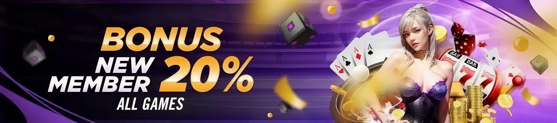 Banner Promo Flash Sale BONUS NEW MEMBER 20%