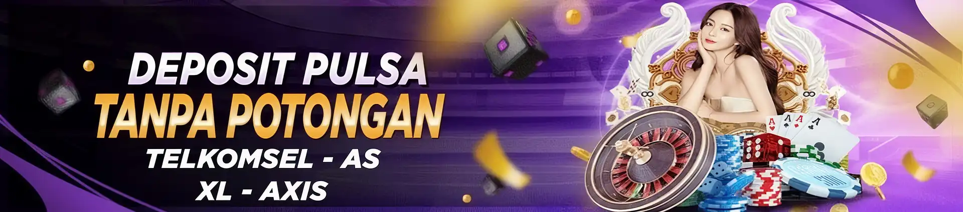 Banner Promo Flash Sale DEPOSIT PULSA TANPA POTONGAN
